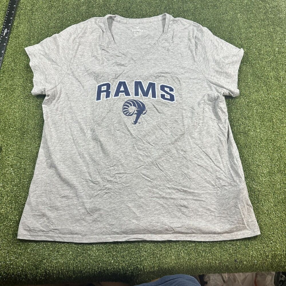 Fanatics Los Angeles Rams  V Neck T Shirt Women's 2XL NWOT NFL